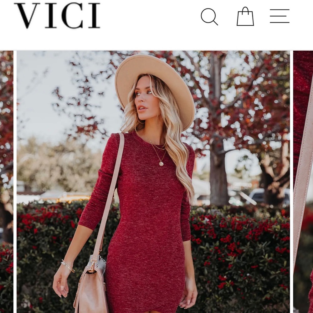 Americas Sweetheart Long Sleeve Dress Wine Small